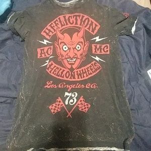 Affliction reversible t shirt